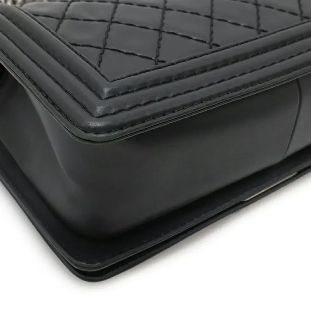 Chanel Boy Wild Stitch Shoulder Bag Black